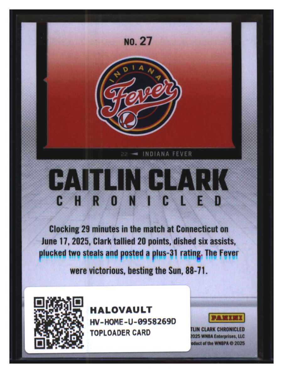 Photo 2 of 2025 Panini Chronicled Caitlin Clark #27