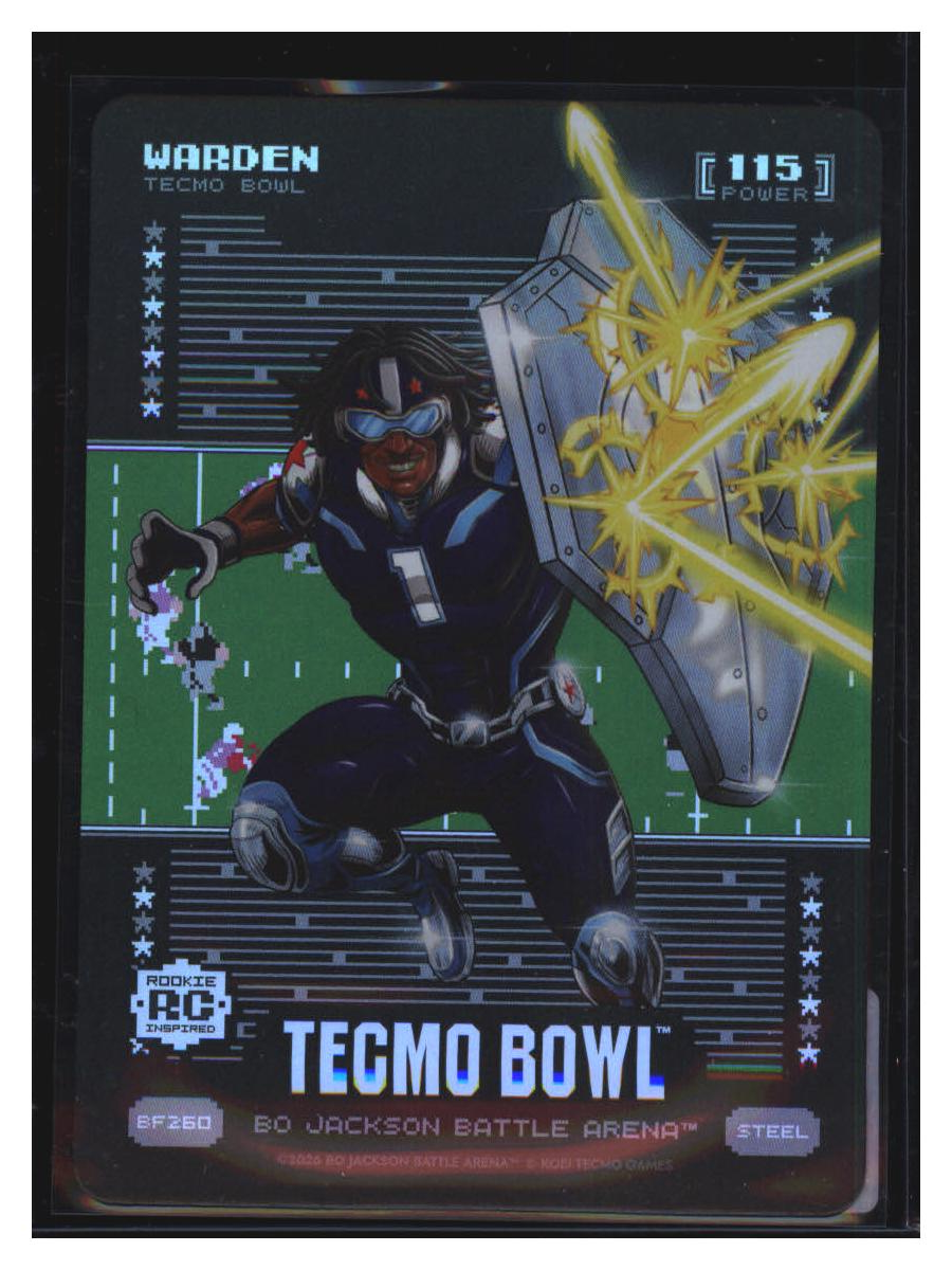Photo 2 of 2026 Bo Jackson Battle Arena Tecmo Bowl Edition Battlefoil Warden (Cam Ward) #BF260