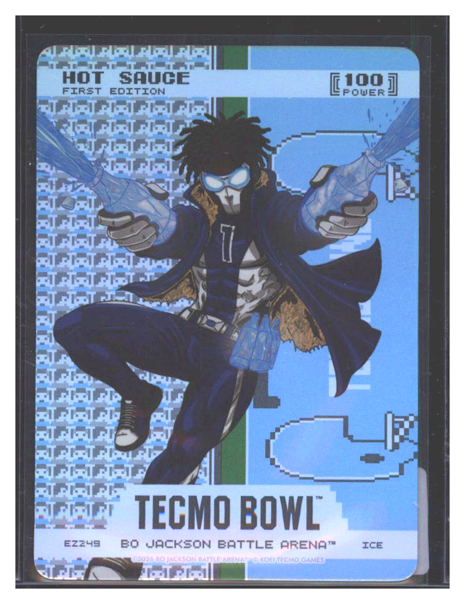 Photo 1 of 2026 Bo Jackson Battle Arena Tecmo Bowl Endzone Battlefoil First Edition Hot Sauce (Sauce Gardener) #EZ249
