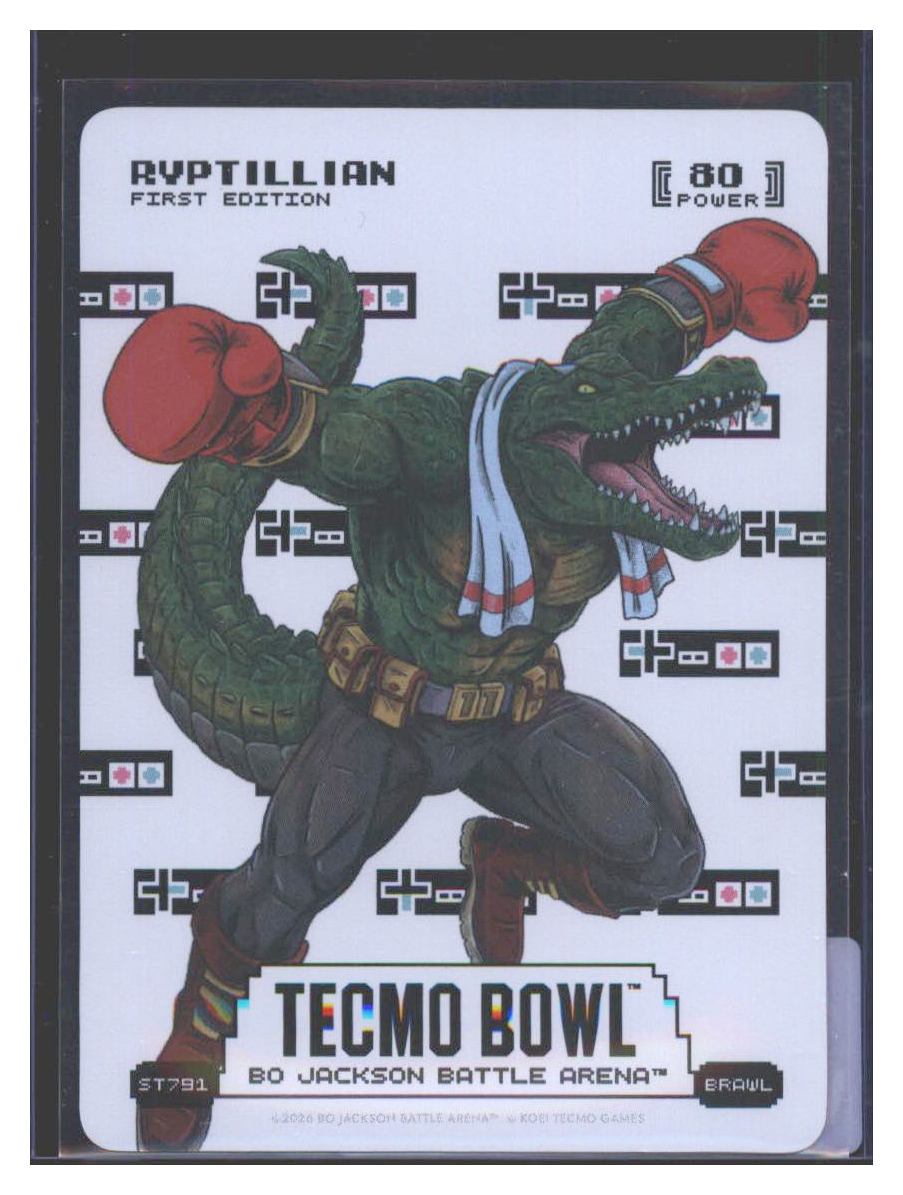 Photo 1 of 2026 KOEI TECMO GAMES TECMO BOWL BO JACKSON BATTLE ARENA Holo 2026 Bo Jackson Battle Arena Holo Ryptillian #ST791