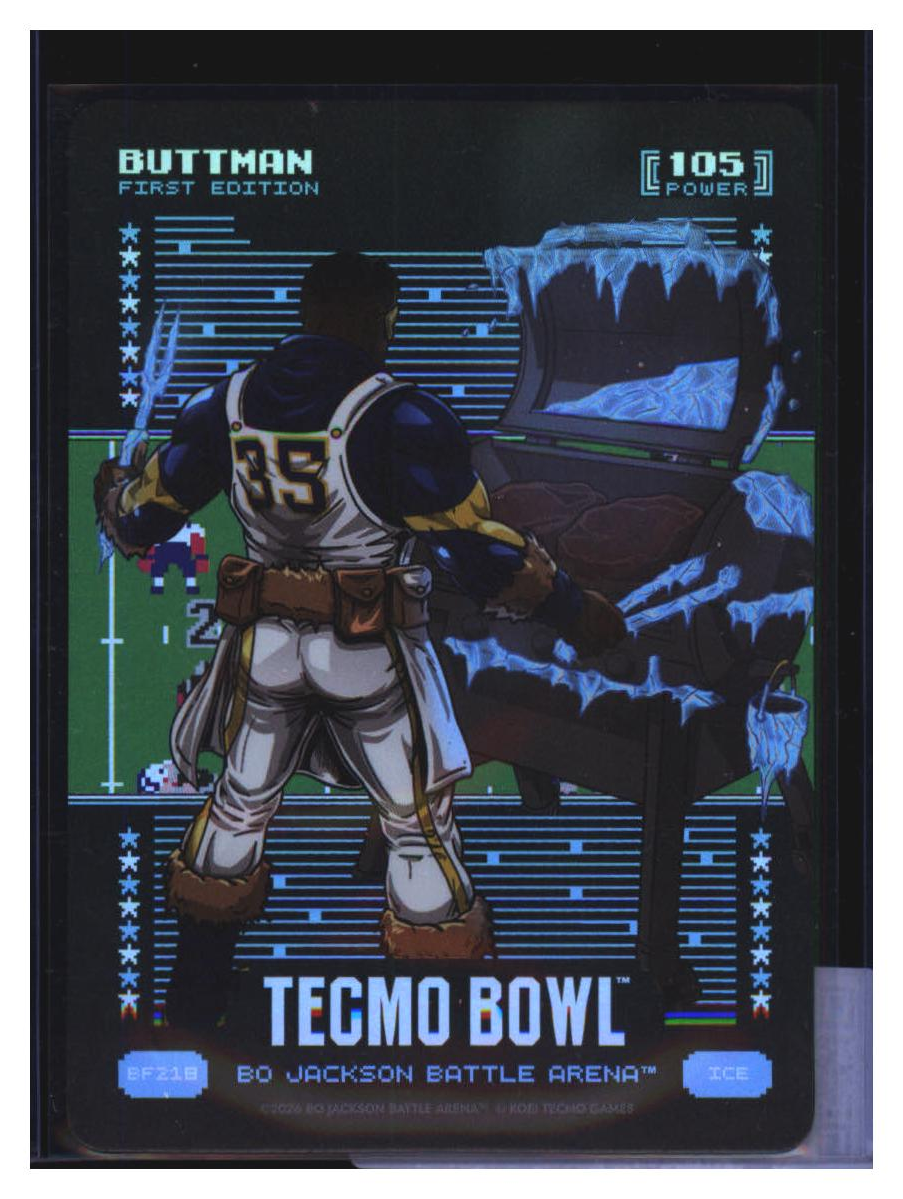 Photo 2 of 2024 Bo Jackson Battle Arena Tecmo Bowl Battlefoil Buttman (Marion Butts) #BF218