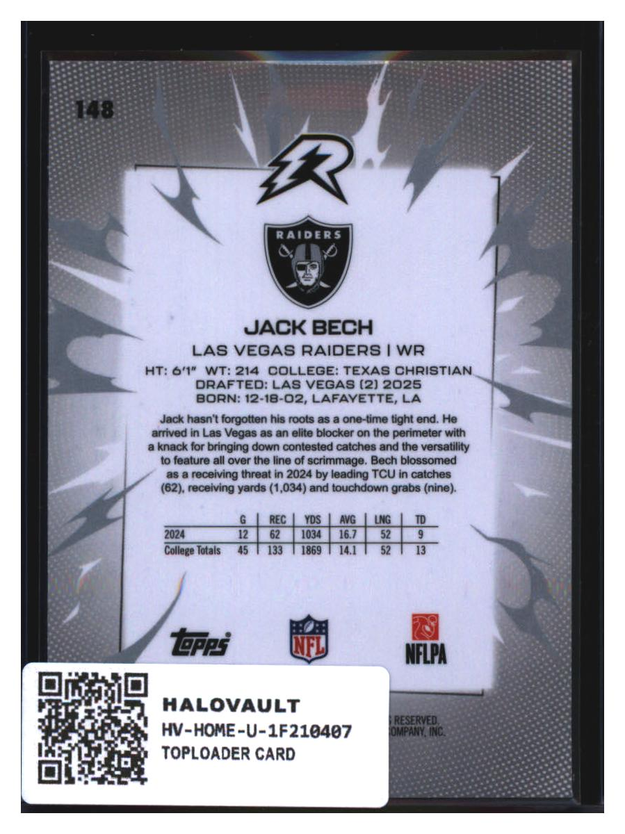 Photo 2 of 2024 Topps Topps Resurgence Football 2024 Topps Resurgence Football Jack Bech #148