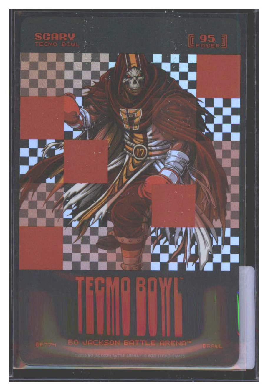 Photo 1 of 2026 TECMO BOWL BO JACKSON BATTLE ARENA HALOVULT Holo TECMO BOWL Holo Scary #BP774