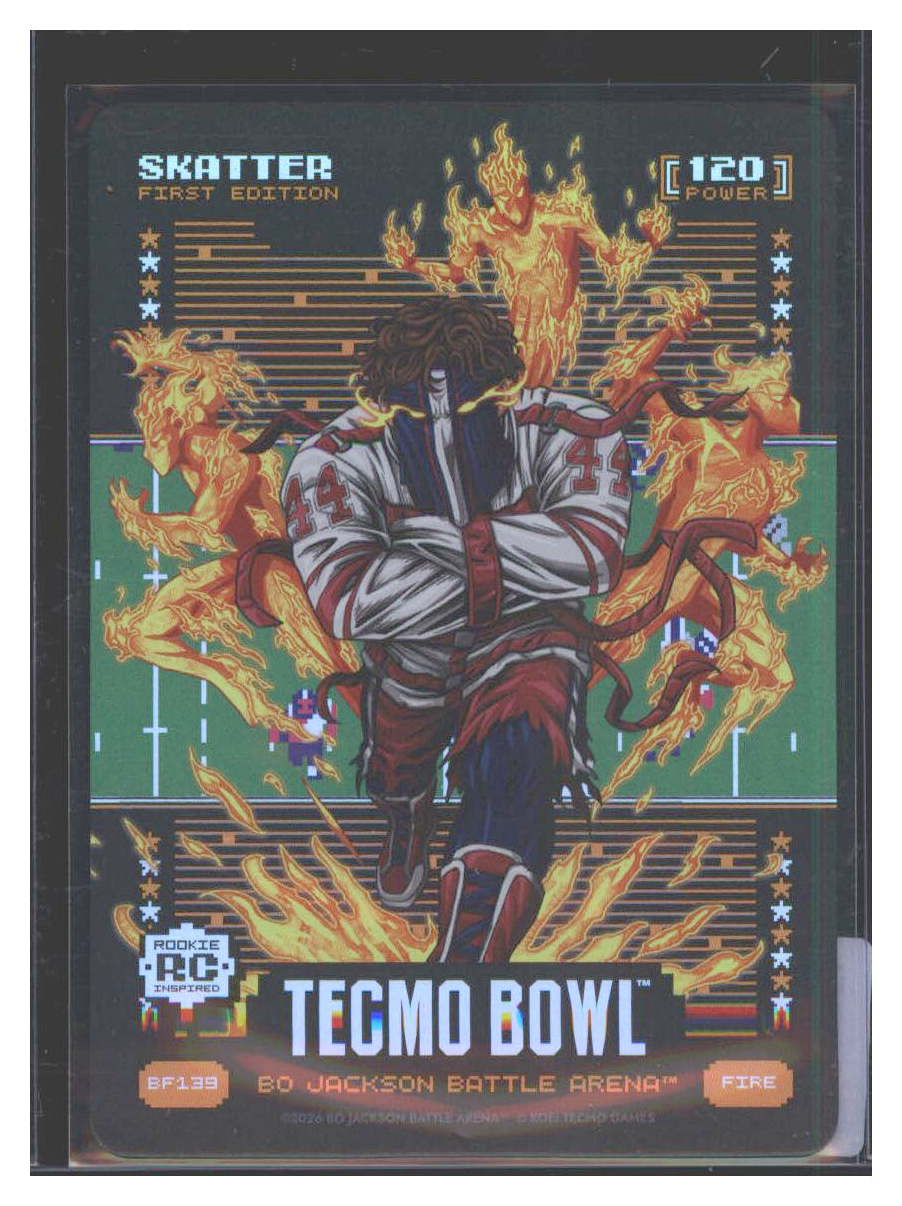 Photo 1 of 2026 TECMO BOWL BF139 BO JACKSON BATTLE ARENA Fire BF139 Fire Bo Jackson Battle Arena (Bo Jackson)