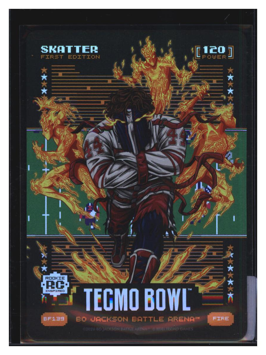 Photo 2 of 2026 Bo Jackson Battle Arena Tecmo Bowl Edition Battlefoil Skatter (Cam Skattebo) #BF139