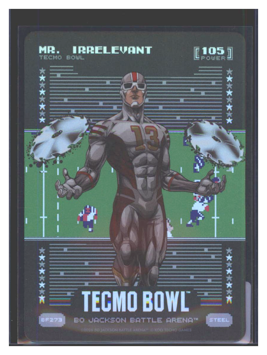 Photo 1 of TECMO BOWL BO JACKSON BATTLE ARENA Steel TECMO BOWL Steel BO JACKSON BATTLE ARENA BF273