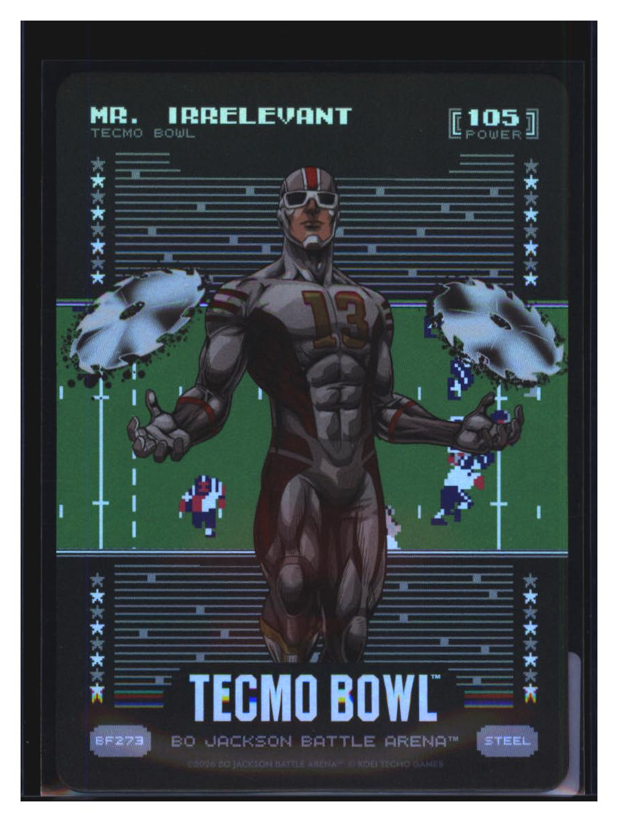Photo 2 of TECMO BOWL BO JACKSON BATTLE ARENA Steel TECMO BOWL Steel BO JACKSON BATTLE ARENA BF273