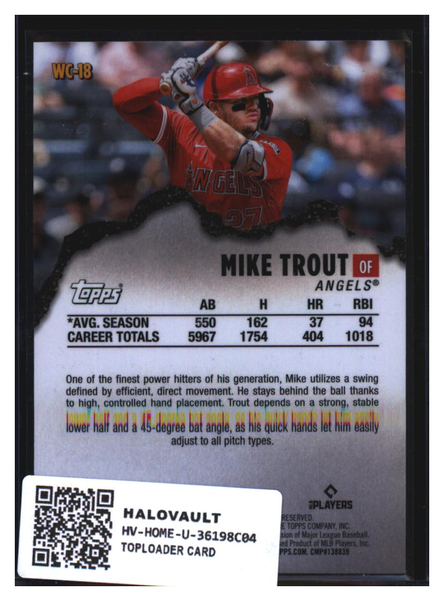 Photo 2 of 2024 Topps Topps Chrome 2024 Topps Chrome Wrecking Crew Mike Trout #WC-18