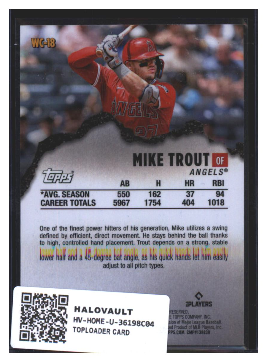 Photo 4 of 2024 Topps Topps Chrome 2024 Topps Chrome Wrecking Crew Mike Trout #WC-18