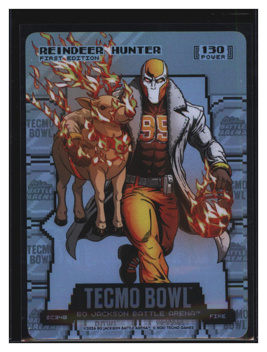 Photo 2 of 2026 Bo Jackson Battle Arena Tecmo Bowl Silver Coin Flip Battlefoil Reindeer Hunter (Myles Garrett) #SC348