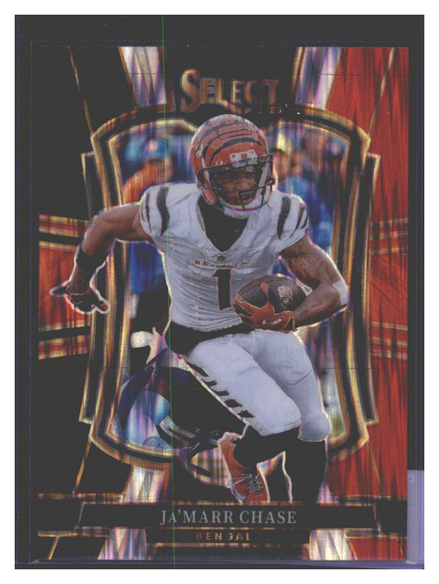Photo 1 of 2024 Panini Select Panini Select Red Plaid Prizm Ja'Marr Chase #157