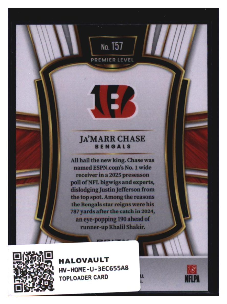 Photo 4 of 2024 Panini Select Panini Select Red Plaid Prizm Ja'Marr Chase #157