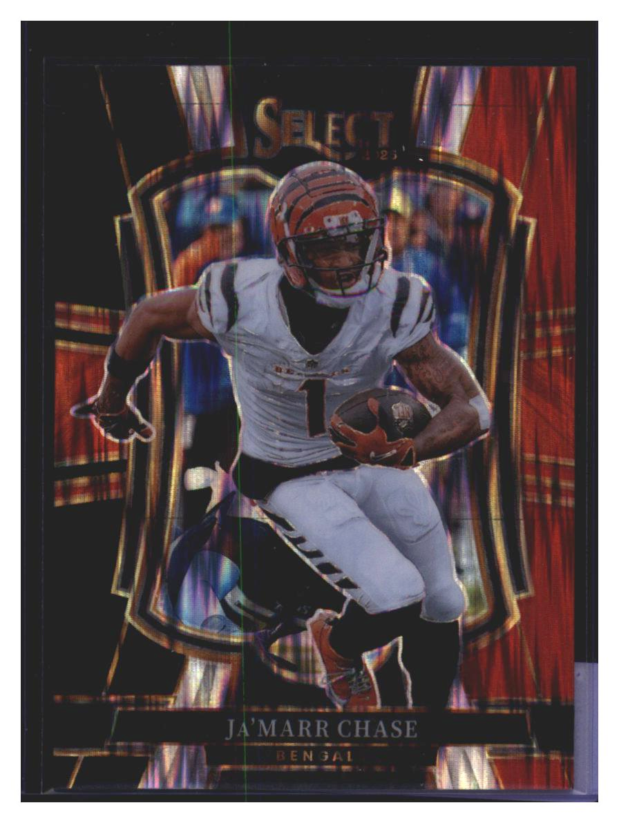 Photo 4 of 2024 Panini Select Panini Select Red Plaid Prizm Ja'Marr Chase #157