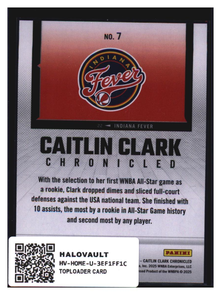 Photo 4 of 2025 Panini Chronicled Caitlin Clark #7
