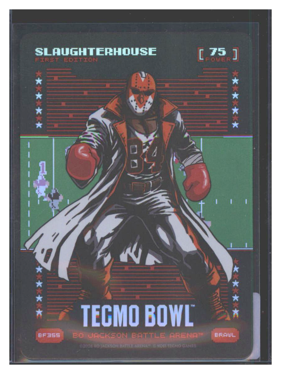 Photo 1 of 2024 Bo Jackson Battle Arena Battlefoil Tecmo Bowl Battlefoil First Edition Slaughterhouse (Webster Slaughter) #BF355