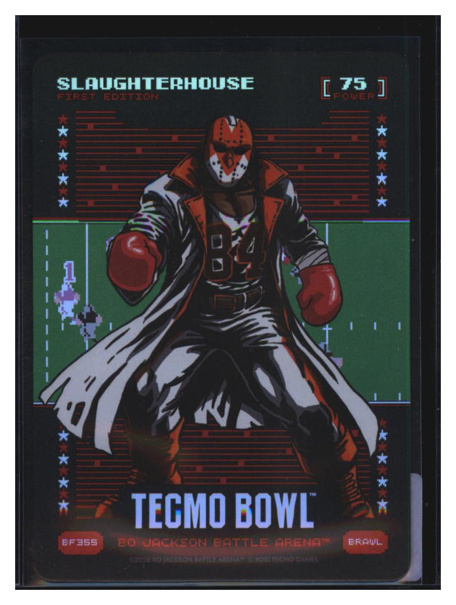 Photo 2 of 2024 Bo Jackson Battle Arena Battlefoil Tecmo Bowl Battlefoil First Edition Slaughterhouse (Webster Slaughter) #BF355
