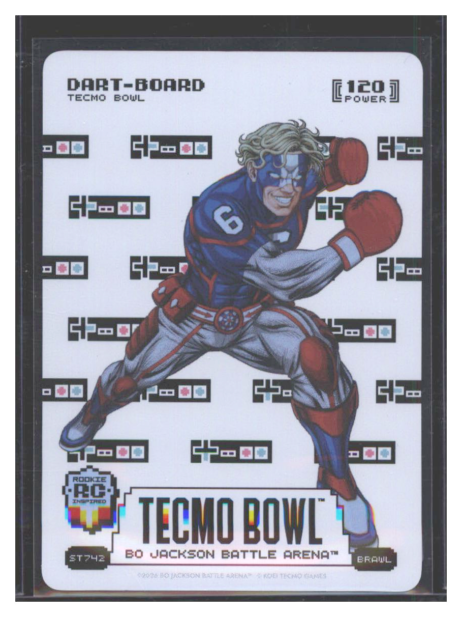 Photo 1 of 2024 Bo Jackson Battle Arena Tecmo Bowl Sore Thumb Battlefoil Dart-Board (Jaxson Dart) #ST742