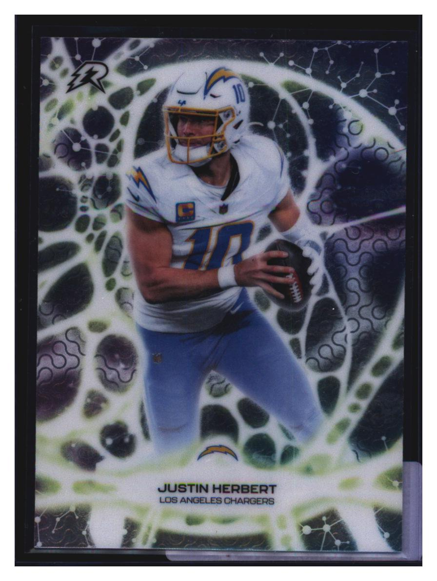 Photo 2 of 2025 Protonyx Silver Prizm Justin Herbert #PT-7