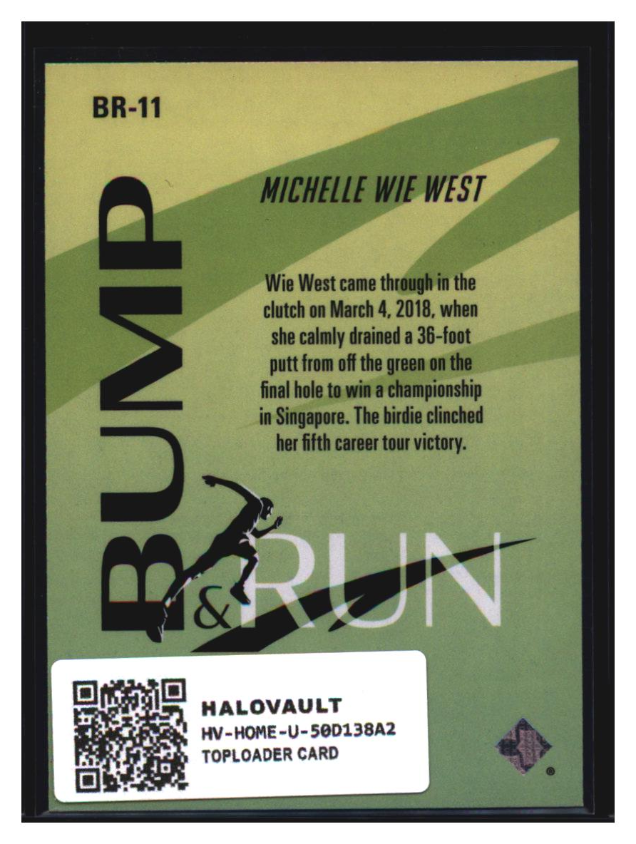 Photo 3 of 2018 Upper Deck Bump & Run Michelle Wie West #BR-11
