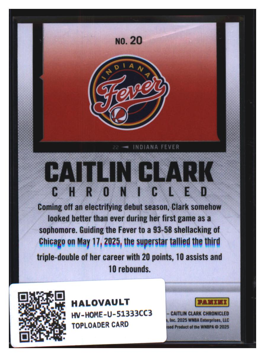 Photo 2 of 2025 Panini Chronicked Caitlin Clark #22