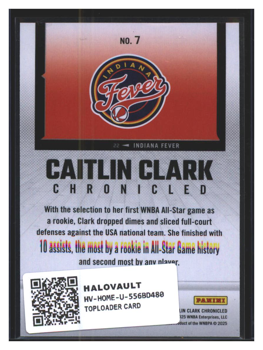 Photo 4 of 2025 Panini Caitlin Clark Chronicled Red #7