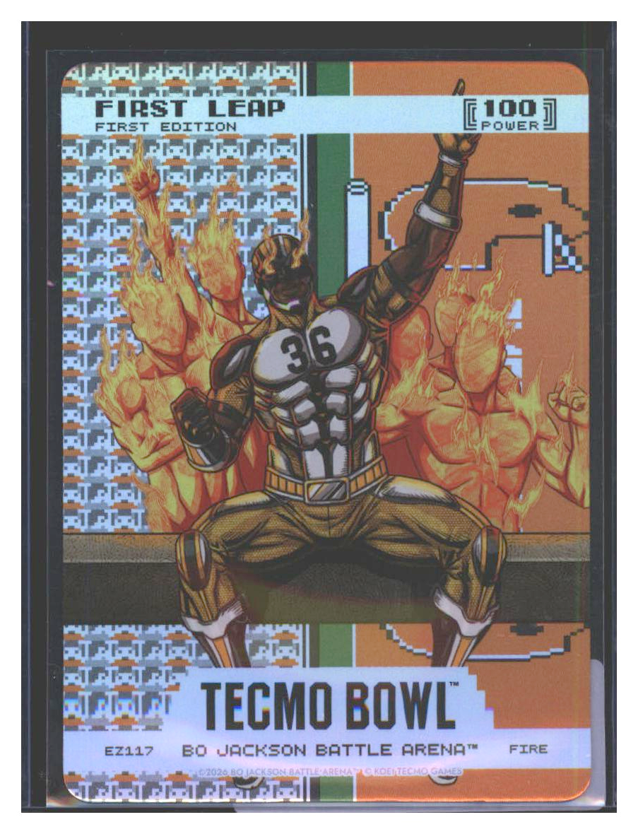 Photo 1 of 2026 Bo Jackson Battle Arena Tecmo Bowl Endzone Battlefoil First Leap (LeRoy Butler) #EZ117