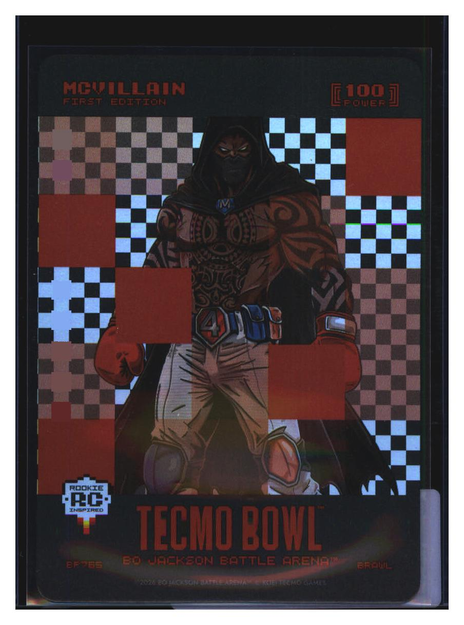 Photo 2 of 2024 Bo Jackson Battle Arena Tecmo Bowl Battlefoil McVillain (Mike Alstott) #BF265