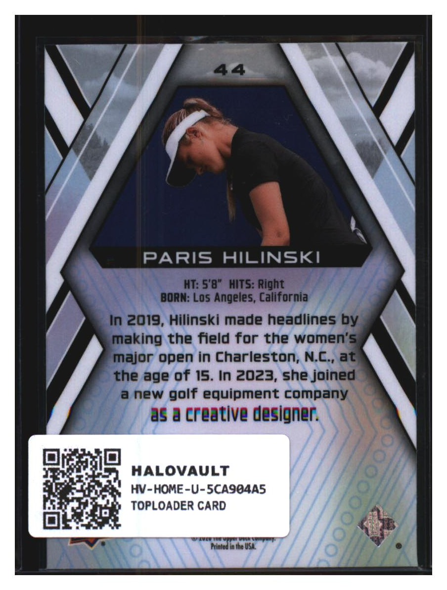 Photo 2 of Upper Deck Allure Blue Ice Paris Hilinski #44