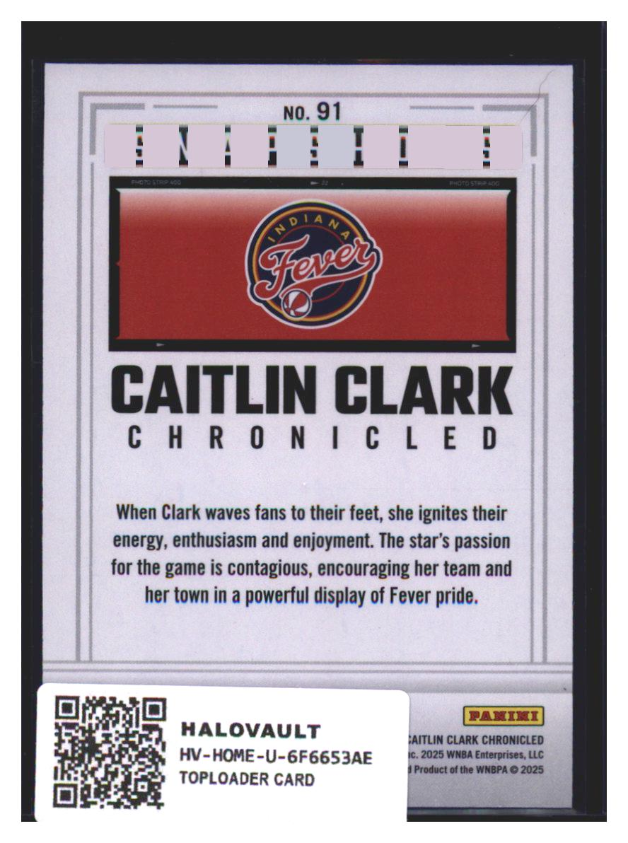 Photo 7 of 2025 Panini Caitlin Clark Chronicled #91