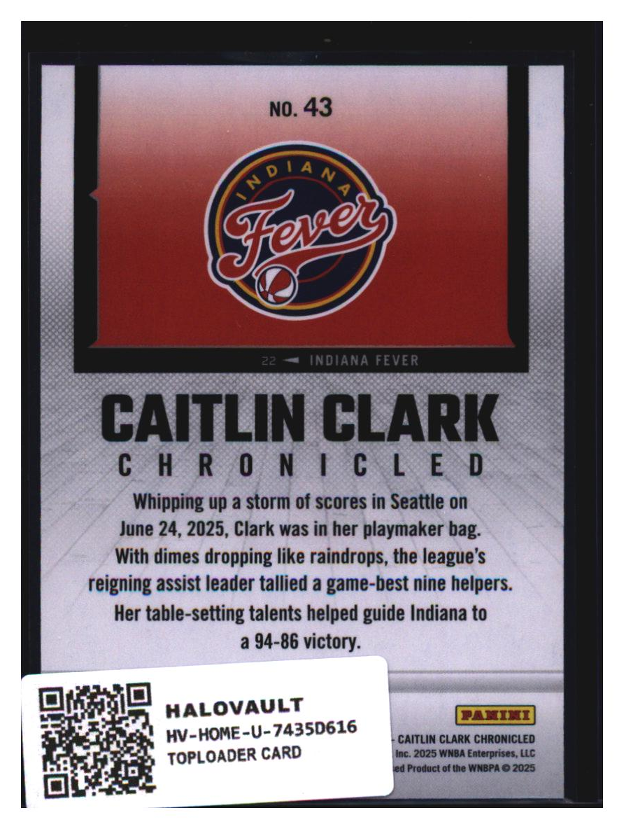 Photo 4 of 2025 Panini Chronicked Caitlin Clark #43