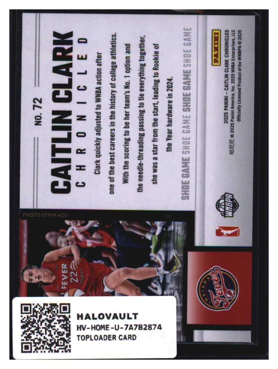 Photo 3 of 2025 Panini Chronicle Shoe Game Caitlin Clark #72