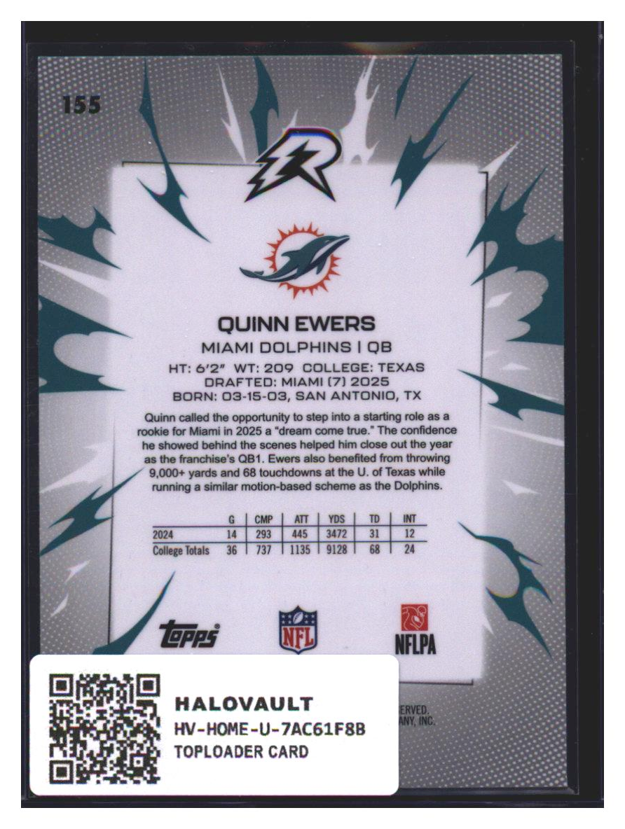 Photo 7 of 2025 Topps Quinn Ewers #155