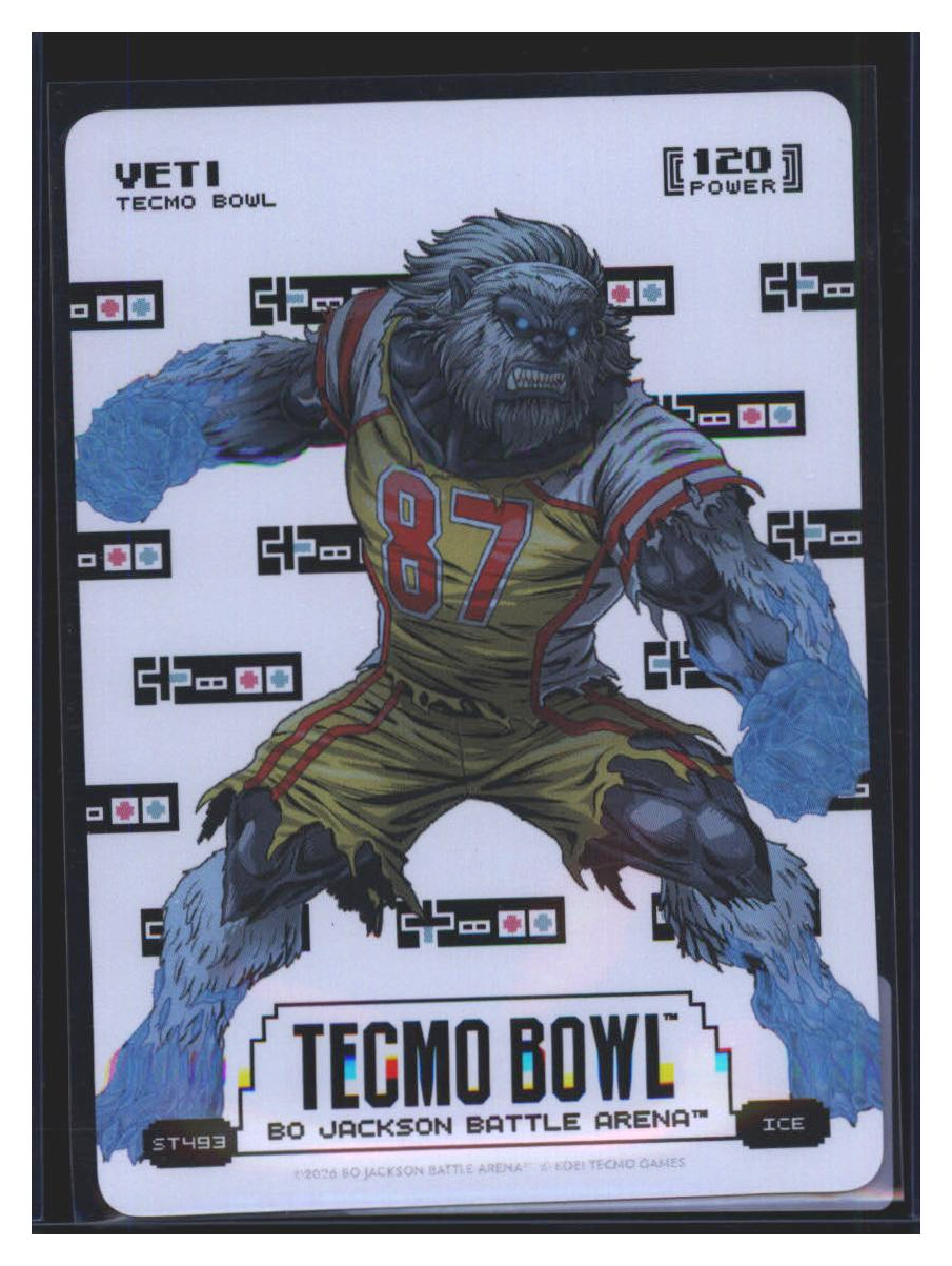Photo 48 of 2026 Bo Jackson Battle Arena Tecmo Bowl Edition Sore Thumb Battlefoil Yeti (Travis Kelce) #ST493