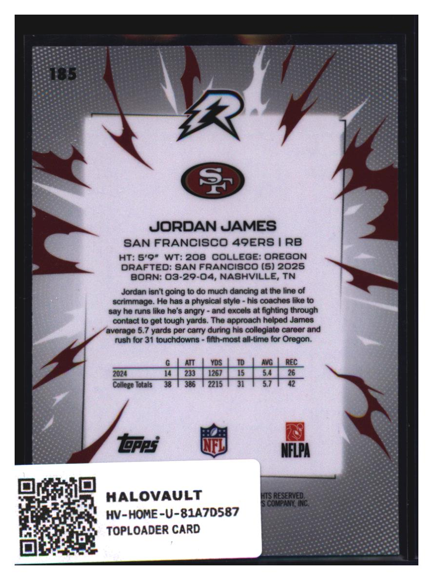 Photo 4 of 2024 Topps Topps Composite Topps Composite Football Jordan James #185