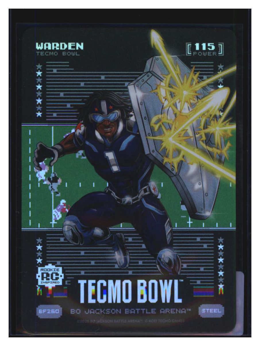 Photo 2 of 2025 Bo Jackson Battle Arena Battlefoil Tecmo Bowl Warden (Cam Ward) #BF260