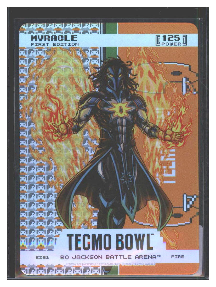 Photo 1 of 2026 Bo Jackson Battle Arena Tecmo Bowl Endzone Battlefoil Myracle (Jahmyr Gibbs) #EZ91