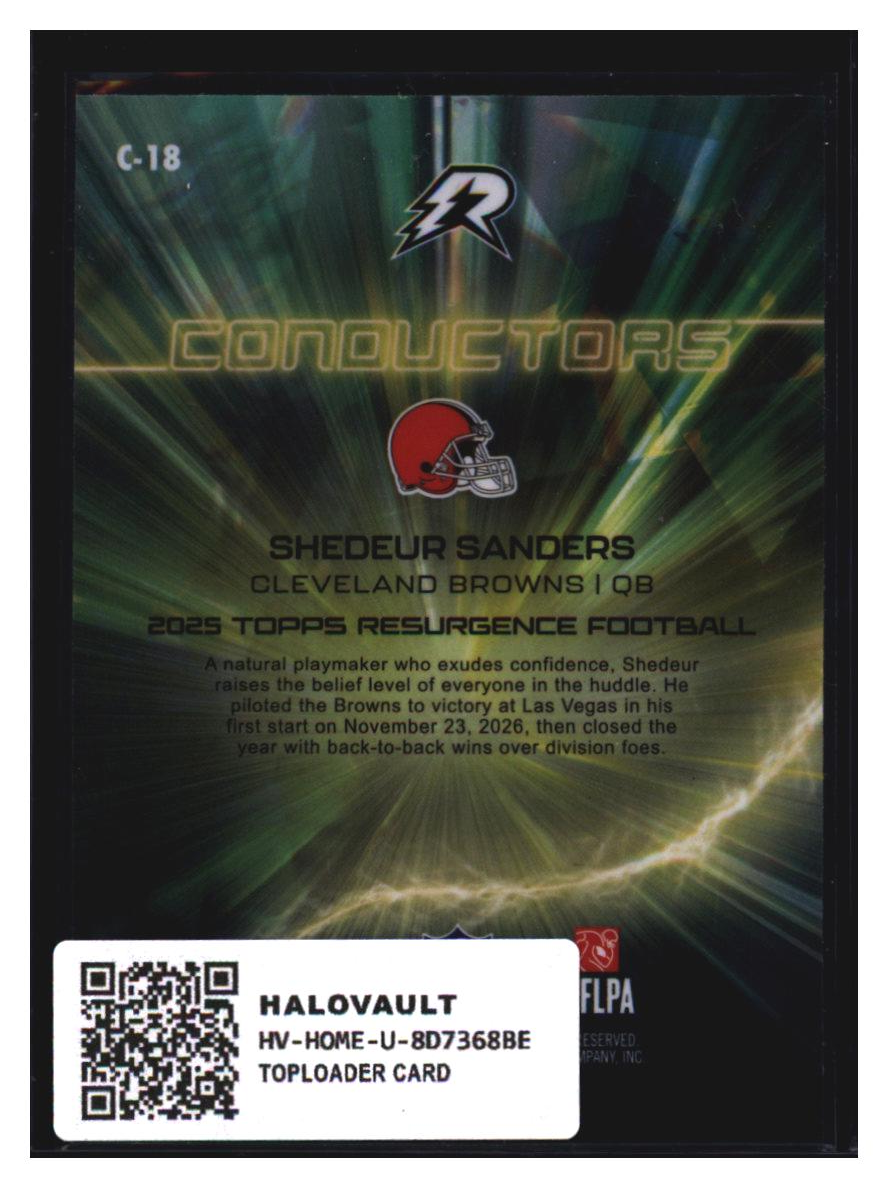 Photo 3 of 2025 Topps Topps Resurgence 2025 Topps Resurgence Football Conductors Shedeur Sanders #C-18