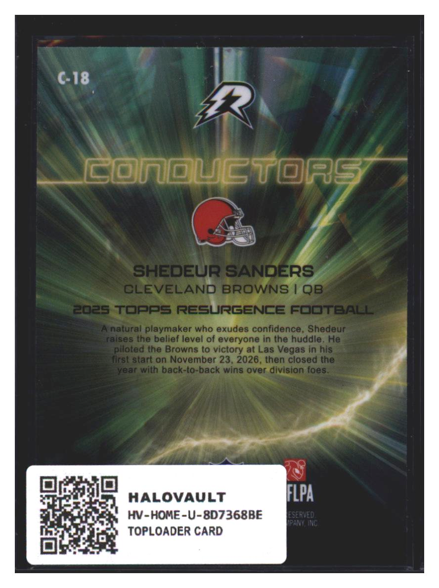 Photo 7 of 2025 Topps Topps Resurgence 2025 Topps Resurgence Football Conductors Shedeur Sanders #C-18