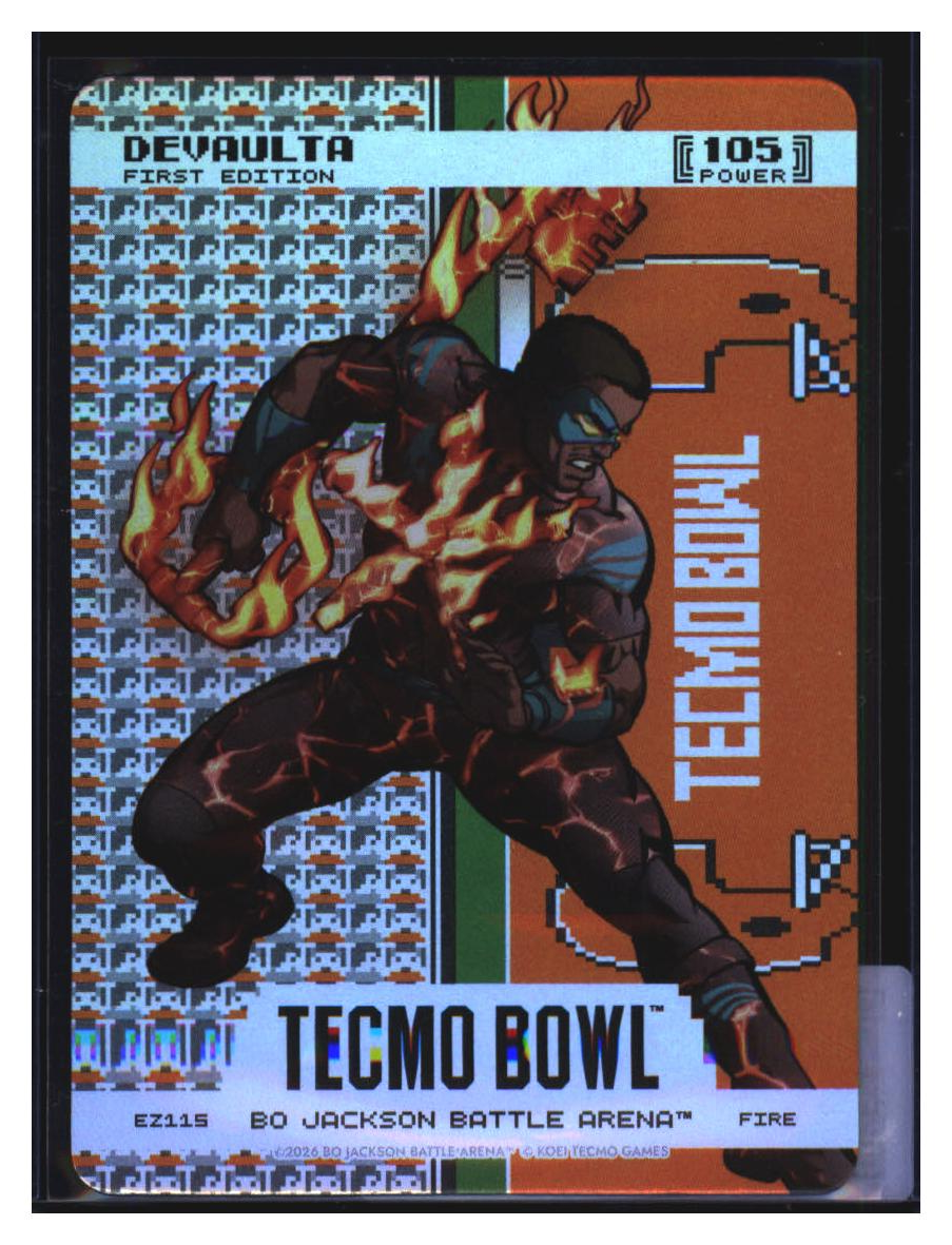 Photo 2 of 2026 Bo Jackson Battle Arena Tecmo Bowl Endzone Battlefoil DeVaulta (DeVonta Smith) #EZ115