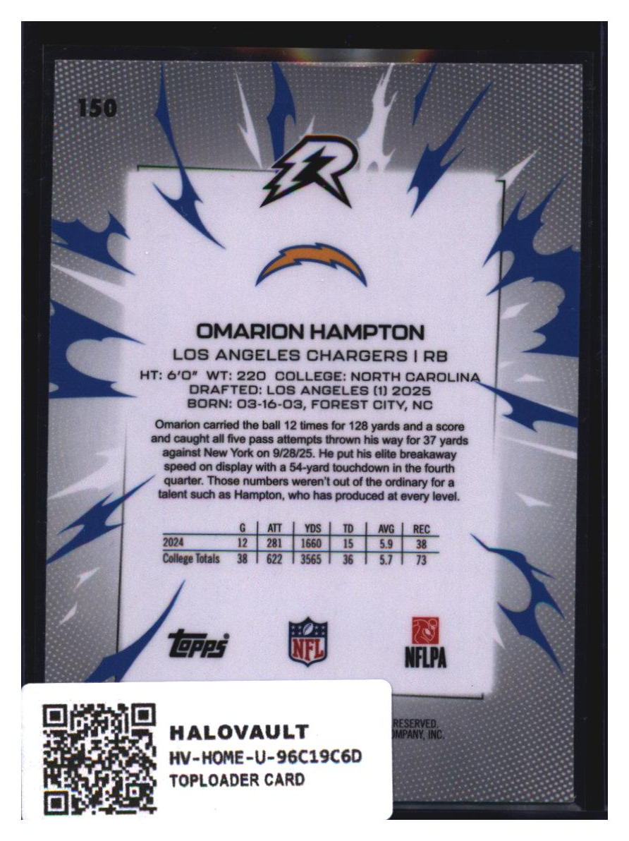 Photo 4 of 2025 Topps Topps Composite Topps Composite Football Omarion Hampton #150