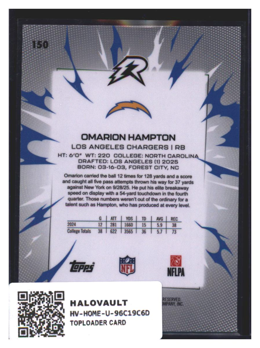 Photo 7 of 2025 Topps Topps Composite Topps Composite Football Omarion Hampton #150
