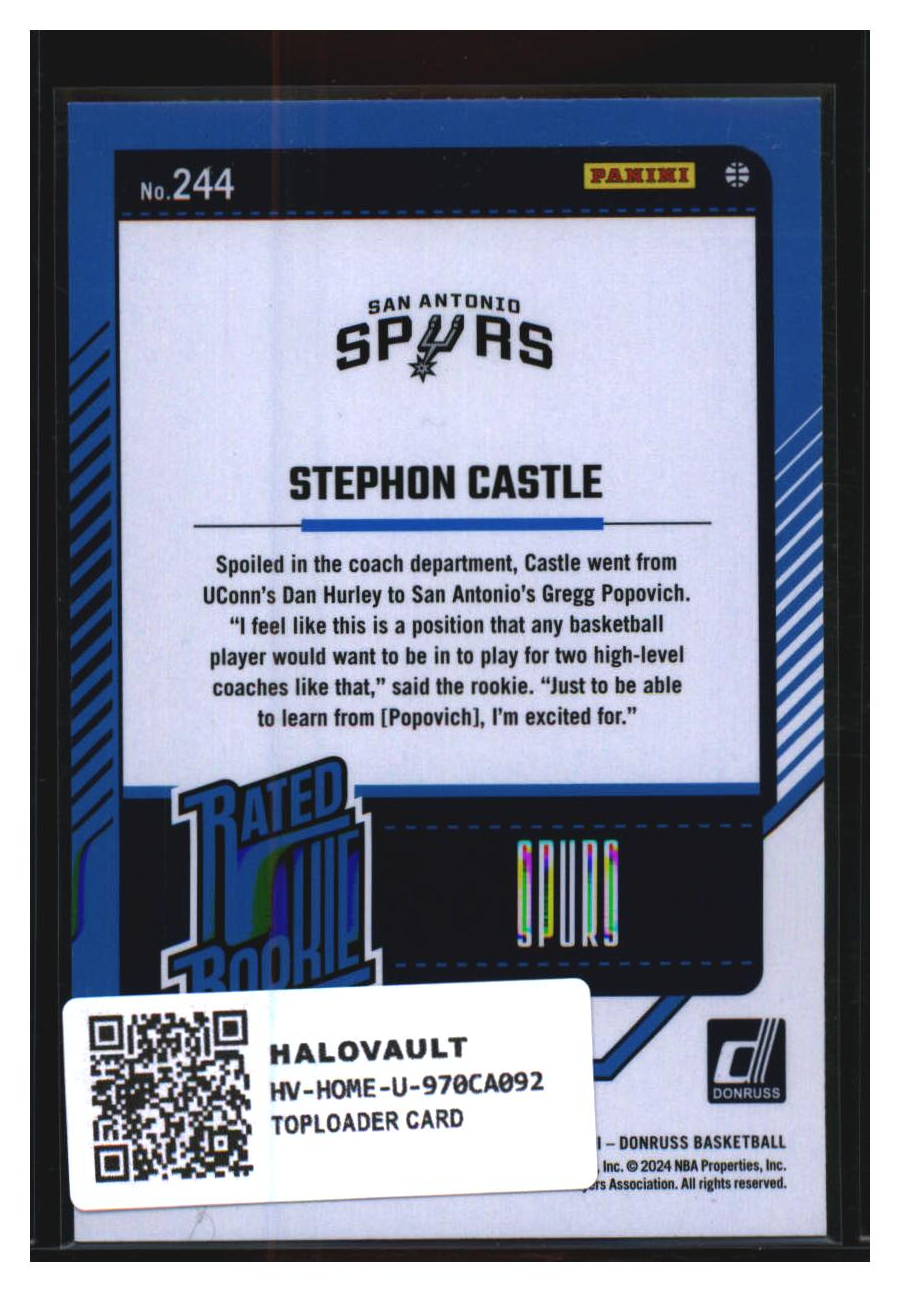 Photo 2 of Donruss Rated Rookie Stephon Castle #244