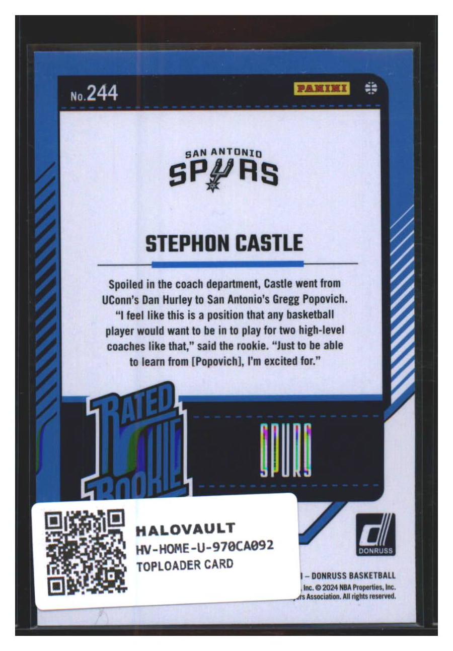 Photo 4 of 2024 Donruss Donruss Basketball 2024-25 Donruss Basketball Stephon Castle #244
