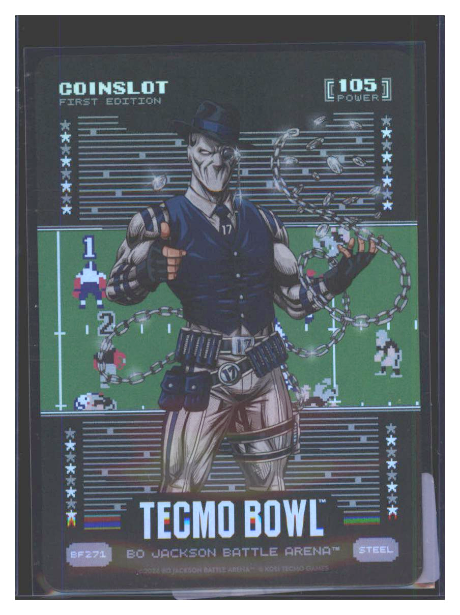 Photo 1 of 2024 Bo Jackson Battle Arena Tecmo Bowl Battlefoil Coinslot (Daniel Jones) #BF271