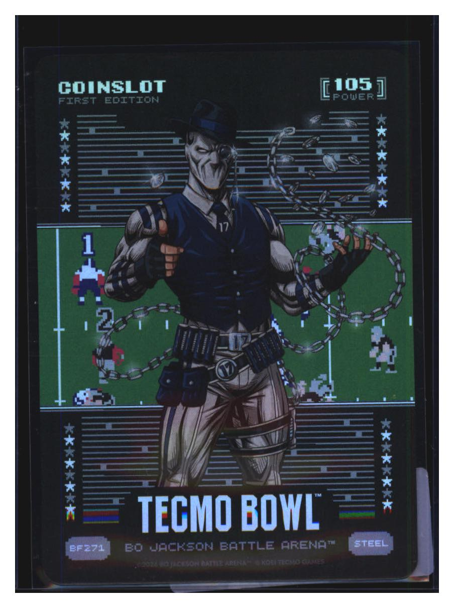 Photo 2 of 2024 Bo Jackson Battle Arena Tecmo Bowl Battlefoil Coinslot (Daniel Jones) #BF271