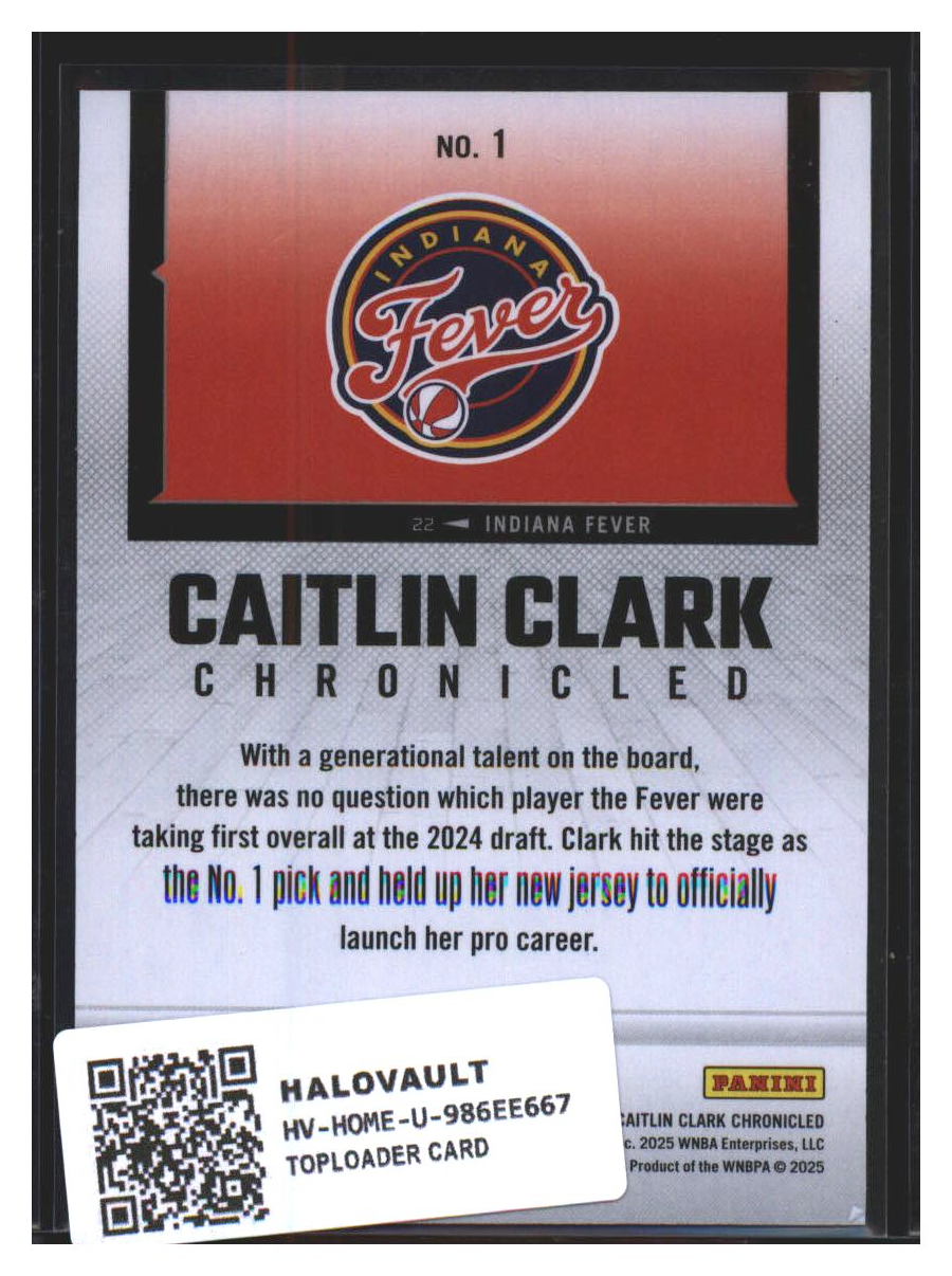 Photo 4 of 2025 Panini Caitlin Clark Chronicled Panini Caitlin Clark Chronicled #1