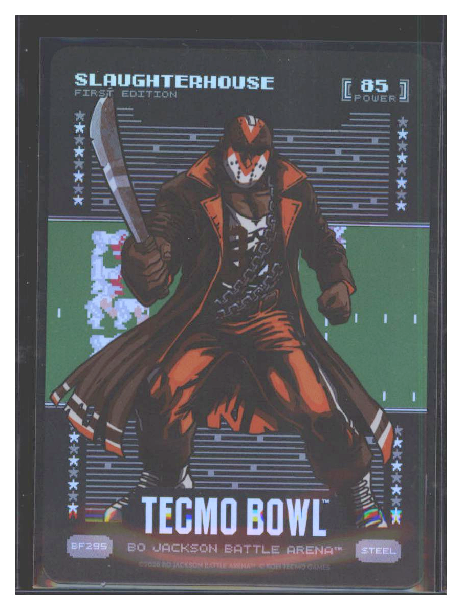 Photo 1 of 2020 Bo Jackson Battle Arena Tecmo Bowl Battlefoil Slaughterhouse (Webster Slaughter) #BF295