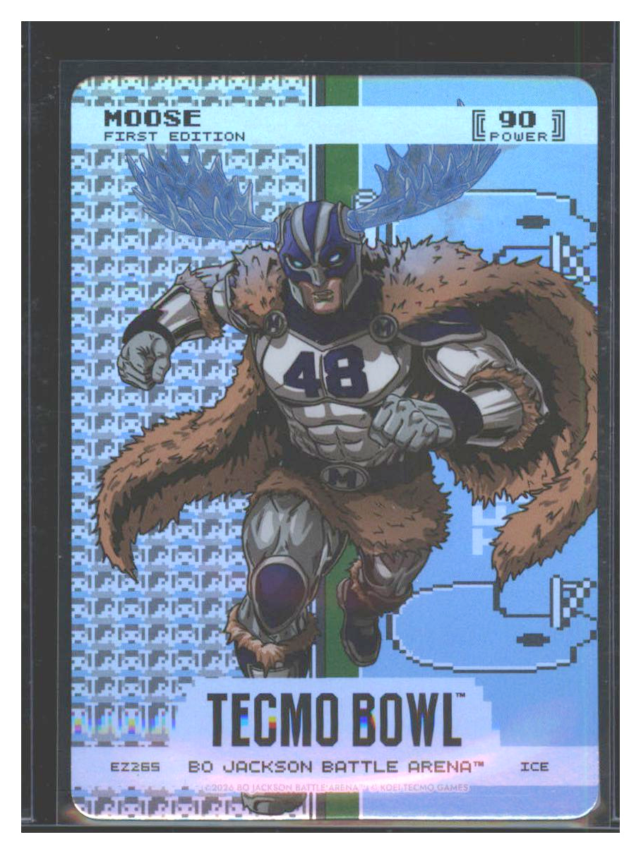 Photo 1 of 2026 Bo Jackson Battle Arena Bo Jackson Battle Arena Tecmo Bowl Endzone Battlefoil Moose (Daryl Johnston) #EZ265