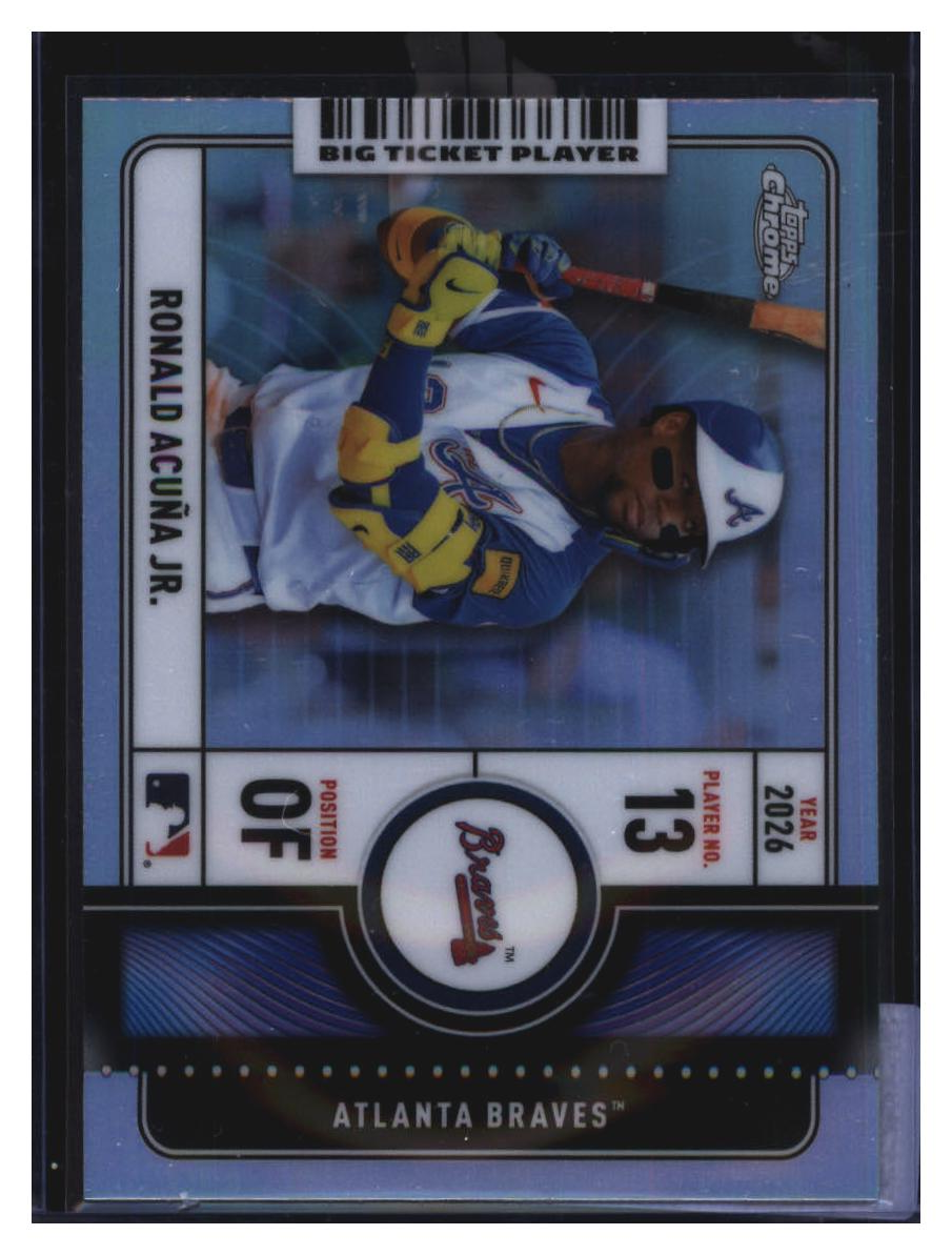 Photo 1 of 2024 Topps Topps Chrome 2024 Topps Chrome Big Ticket Player Ronald Acuña Jr. #BTP-7