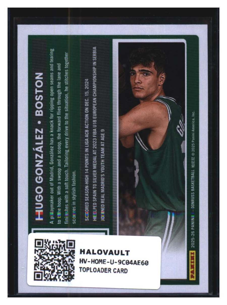 Photo 2 of Donruss 2025-26 Panini Donruss Basketball Halovault Hugo González